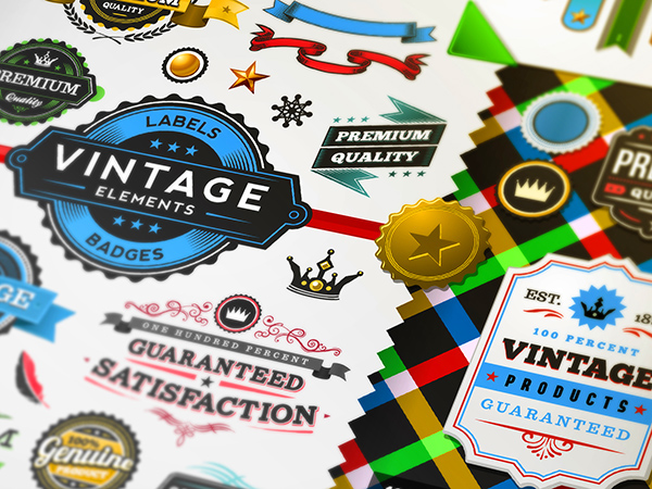 vector stock Christmas Valentine's Day resource download vintage Coffee tea organic labels Badges icons farm istockphoto