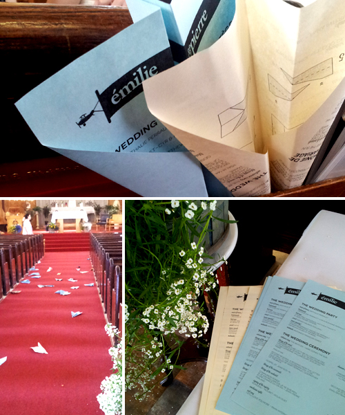 wedding Invitation Stationery airplane paper invites folding Program postcard