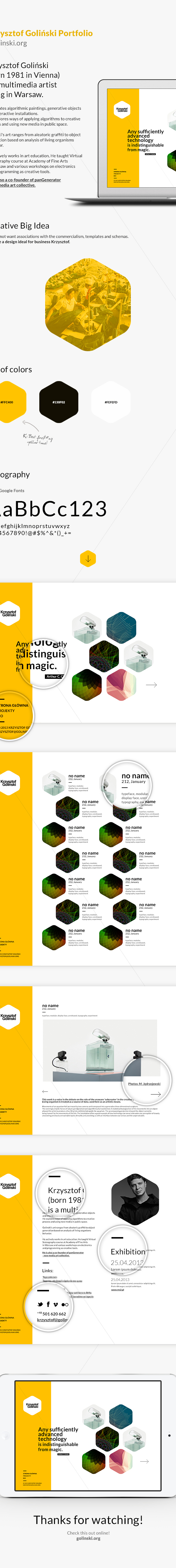 Adam rudzki design Web www Layout portfolio goliński krzysztof UI ux