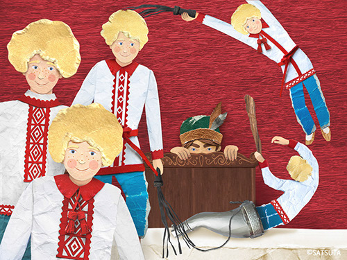 craft paper Paperillustration folktales belarus Belarusian folk fairytale handicraft