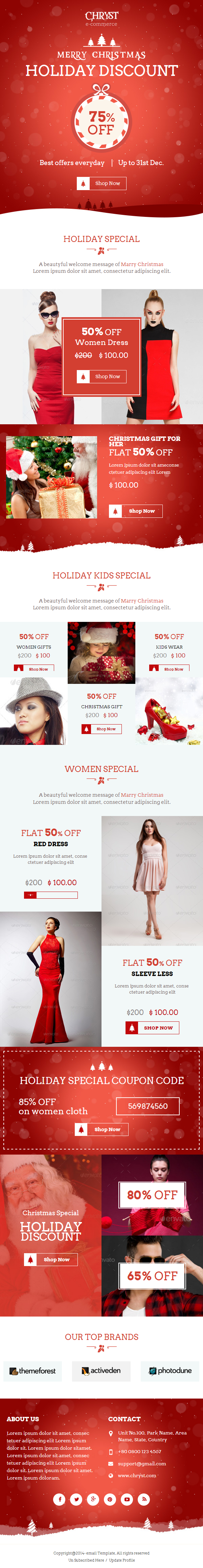 Christmas Email Newsletter christmas email template e-newsletter email template