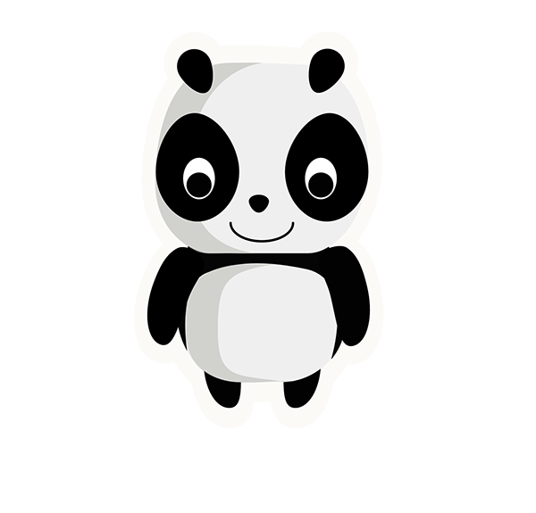 Panda sticker set on Behance