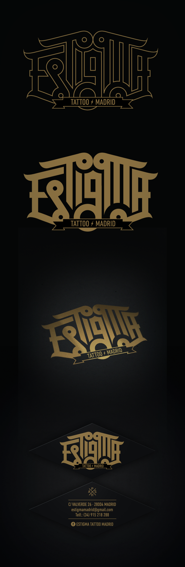 estigma tattoo bnomio Art Director graphicdesigner brand logo vector Logotype tipography typo letters madrid design