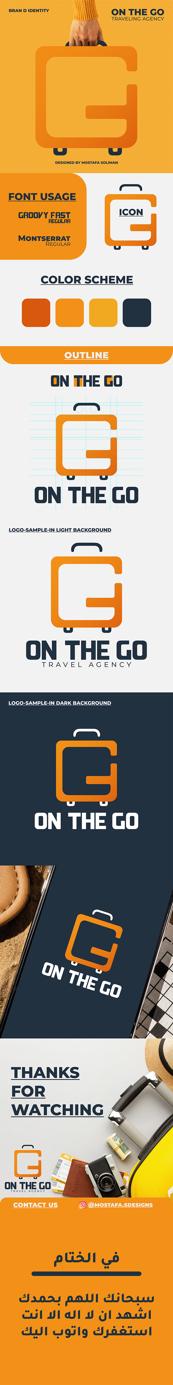 "OnTheGo" traveling agency logo,identity