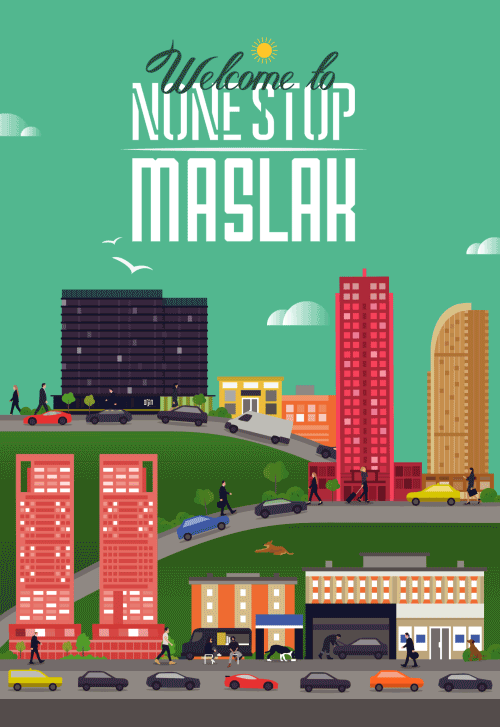 maslak None Stop animation  towers Cars