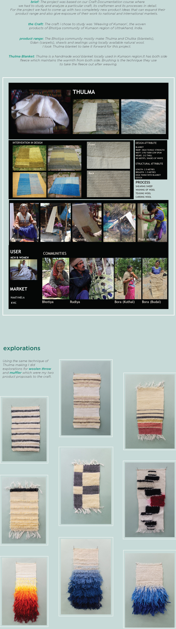 craft Bhotiya community kumaon hand woven piles and fleece natural wool Sustainable