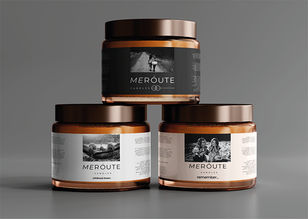 Meroute - Candles brand identity