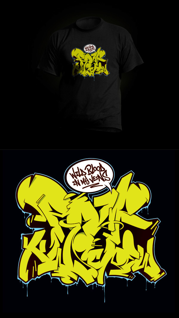 logo Graffiti apparel t-shirt wild wild style Style agressive contrast