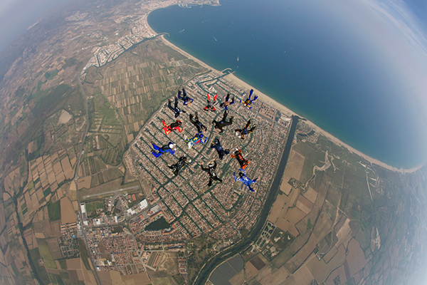extreme Skydiving sport formation canopy freefall free fall skydive empuriabrava spain Pete Allum
