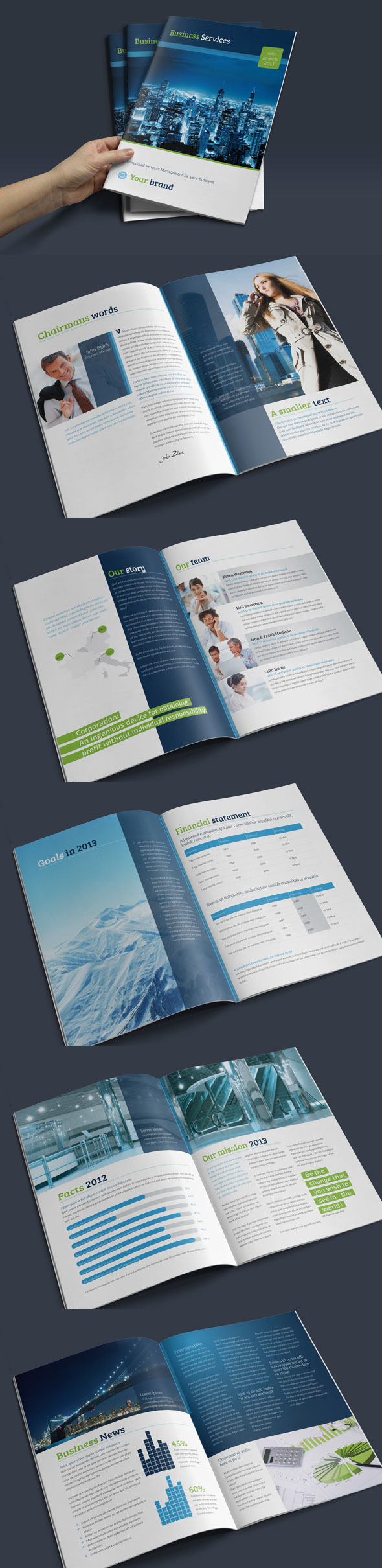 brochure business brochure  template  indesign  DIN A4  a4 image brochure  report  annual report