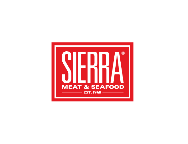 sierra Reno meat seafood logo design art artist red rectangle