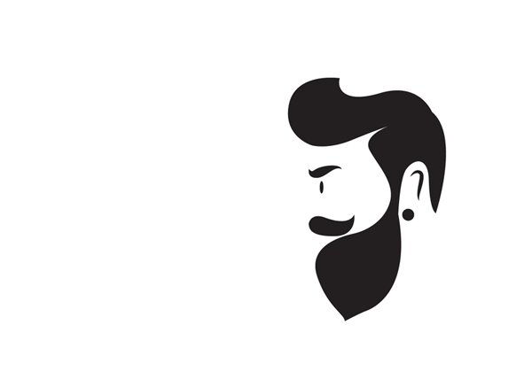 logo hunter man buy sale brand Hipster beard arrow black and withe