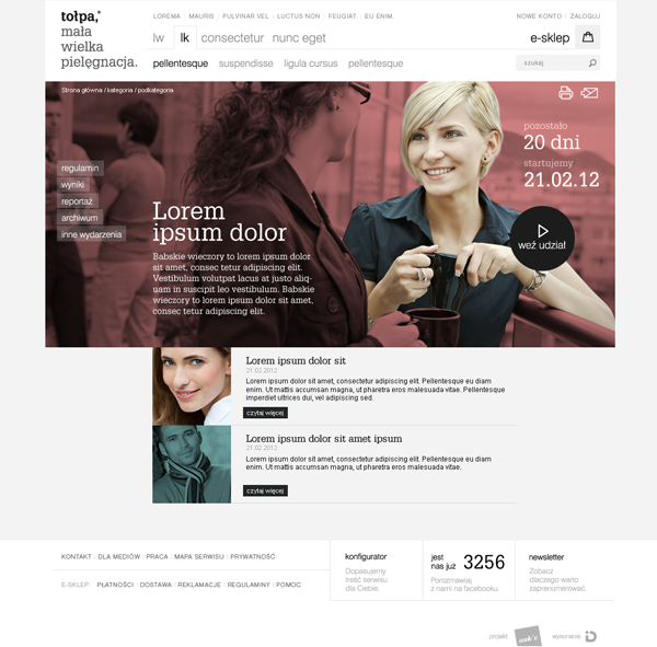 tołpa  Cosmetics beauty Webdesign  poland Cookie.pl  cookie polish design shop Ecommerce product website