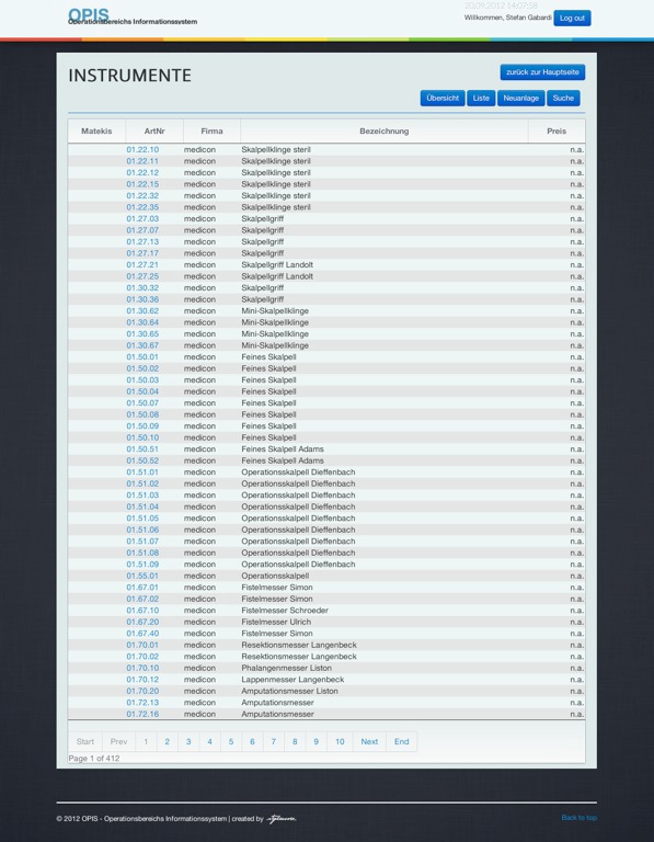 statistics medical implants instruments devices dashboard login