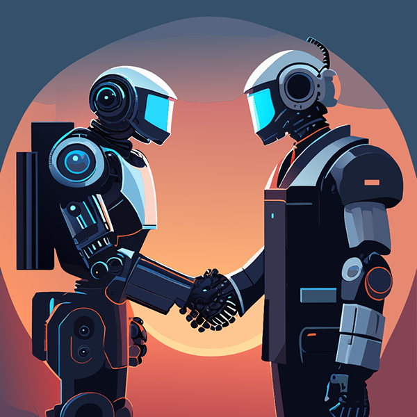 handshakes between robots