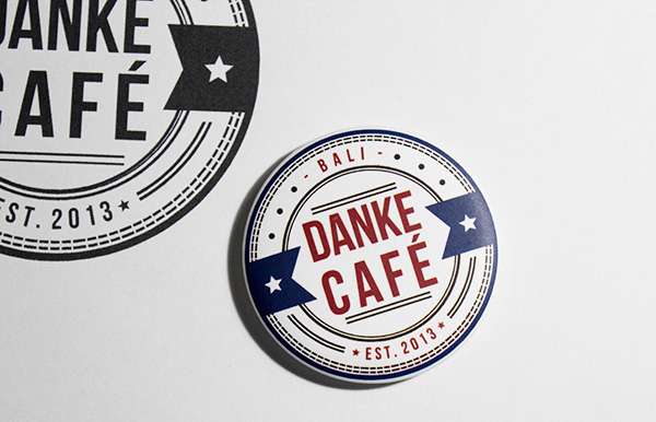 logo vintage cafe danke cafe beer indentity
