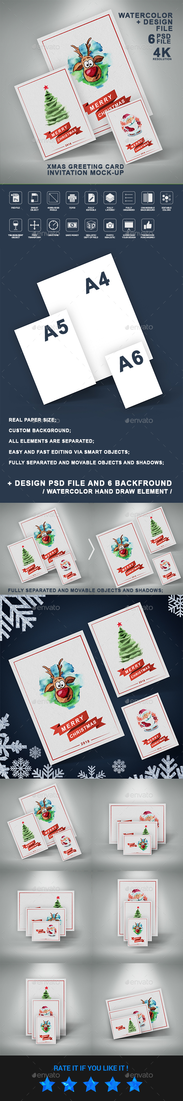 christmas party flyer Holiday new year 2018 poster Mockup new year's Eve mock-up