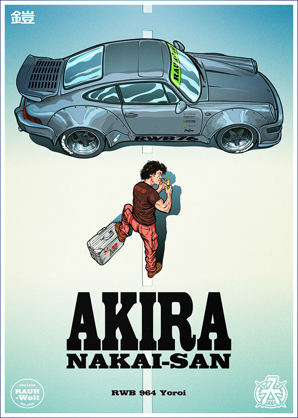 Akira poster - with Nakai-San & RWB 964 Yoroi