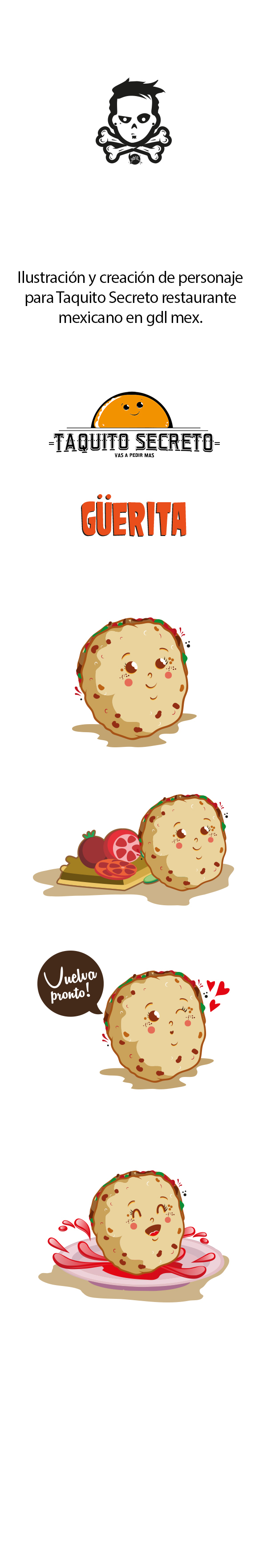diseño personaje Food  mexico Mexican Mexican Food gordita dibujo