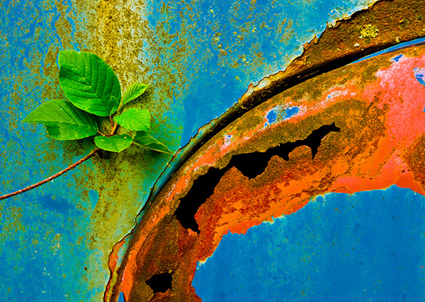 abstract color rust decay decor junkyard