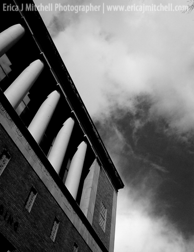 buildings clouds lines up optical Shadows