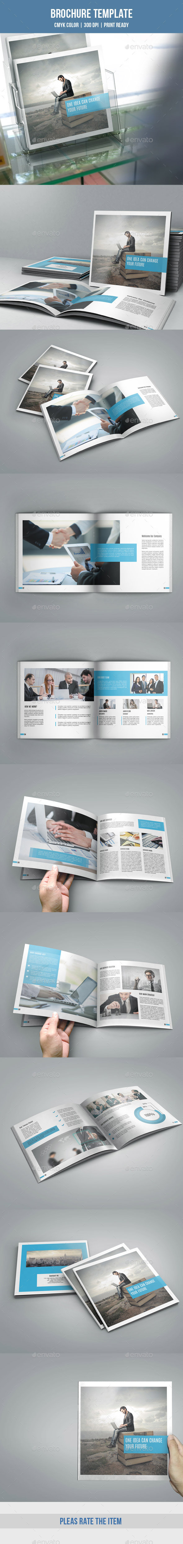 bifold business brochure Corporate Brochure square bifold photoshop template psd company
