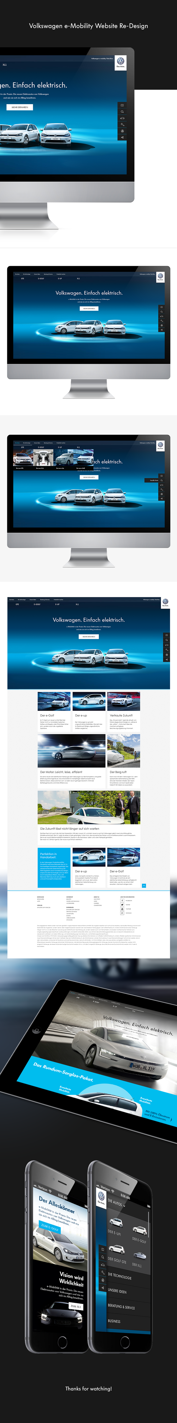 Website web page re-design rebrush page layout langing page  corporate page car volkswagen golf drive Driving