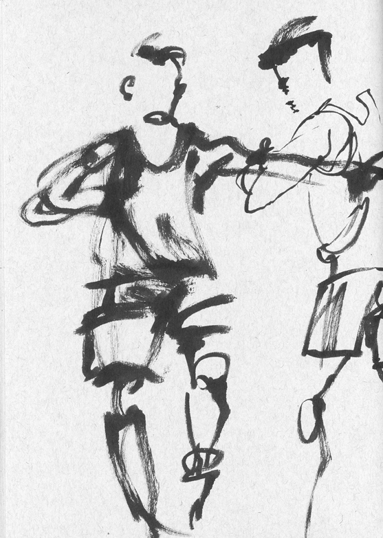 art sketchbook sketch pen ink Boxing ko boxers Society of Illustrators sketch night anita rundles