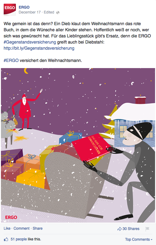 santa illustrations ergo insurances Vector Illustration Christmas