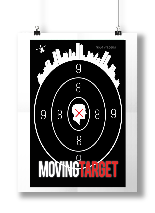 movie movie poster moving target type design