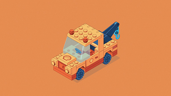 Lego truck illustration