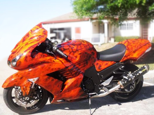 Airbrush Design  motorbike motorcycle Custom Airbrush 