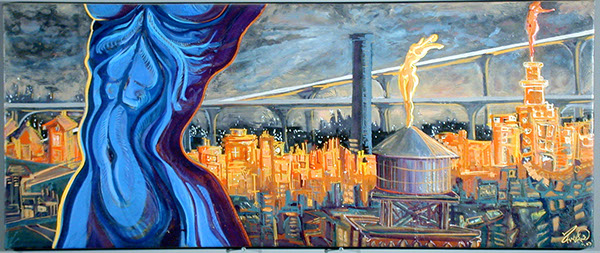 babylon Nature couple dragon monkey NY angels godzilla freeway four elements Paintings urban art  styl awesome art