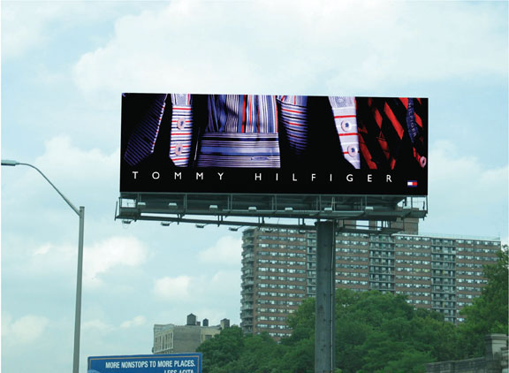 tommy hilfiger bryant park fashion week outdoor advertising times square Billboards kiosks