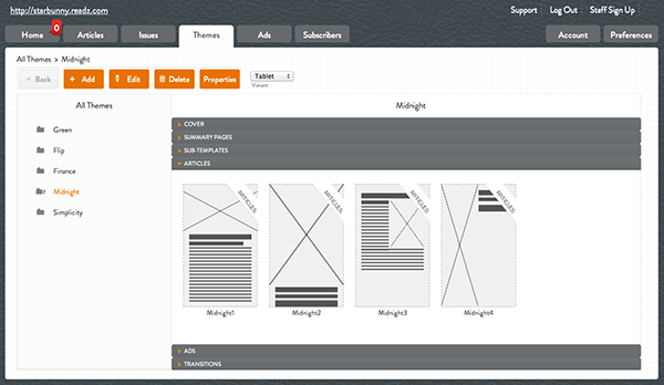 UI improvements Digital Publication UI Responsive Design online editor