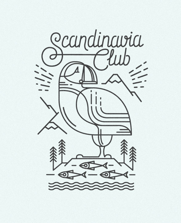 SCANDINAVIA CLUB. Illustrations