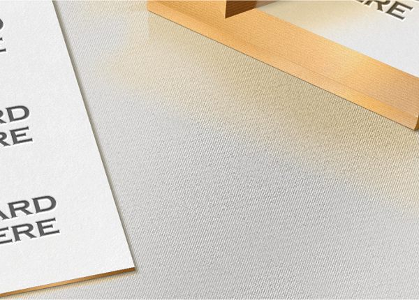 Free Gold Edge Letterpress Bcard Mock-up