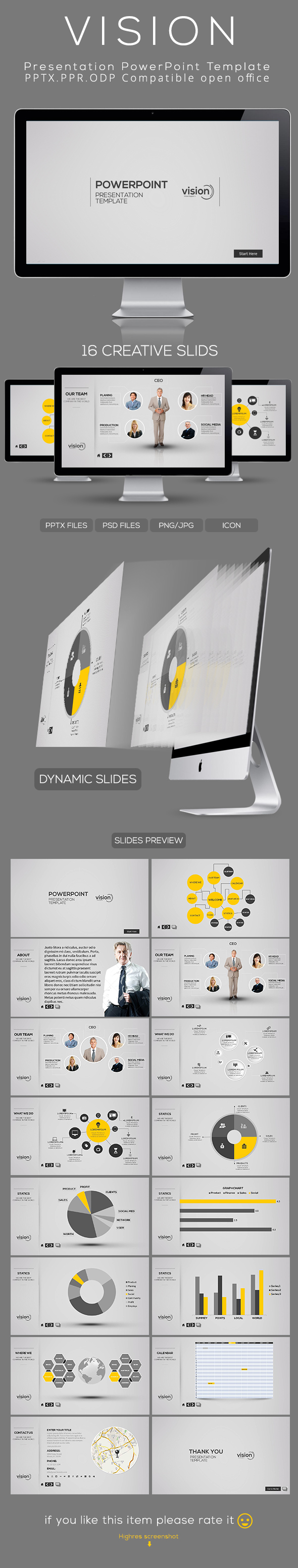 Vision Powerpoint Presentation Template