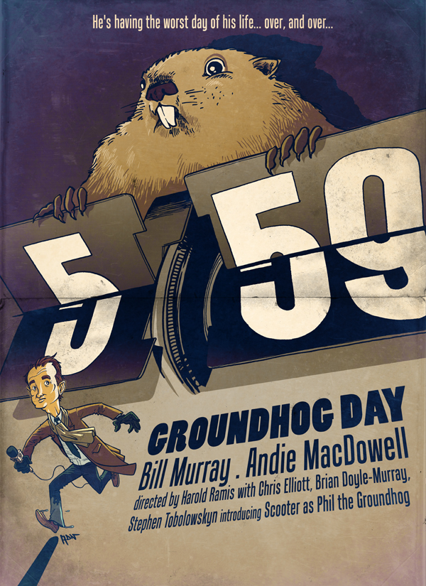 movie poster Fan Art groundhog day bill murray