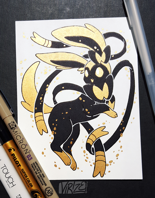 Gilded Eeveelutions Series: Jolteon 5x7 PEARL METALLIC 