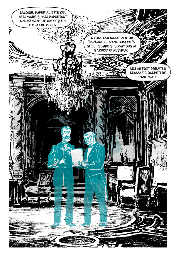 Graphic Novel comics Karel Liman Peles Pelişor black ink carol I facebook Internet