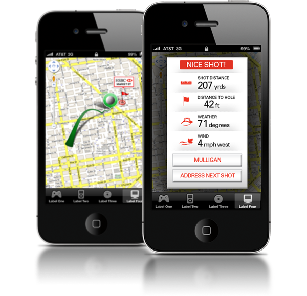HSBC golf HSBC Golf user experience UI digital iphone android ipod device mobile device Zack Travis Zach Travis digitaria JWT