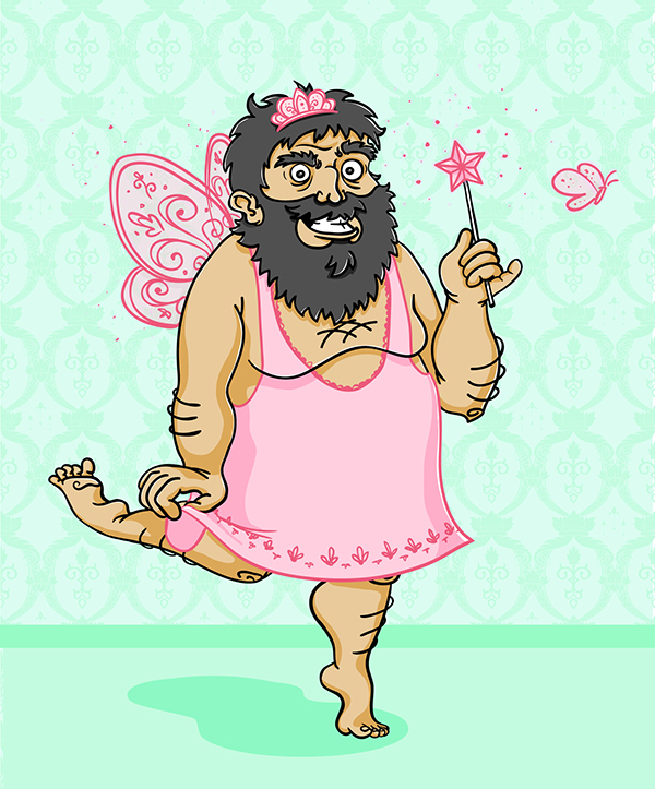 wedding fairy Character sweet Harsh biker beard brutal nice fat cartoon