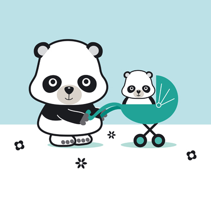 Panda  greetings children kids