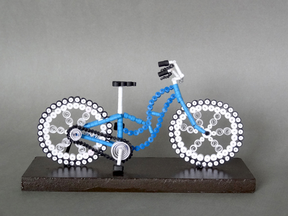 cycle tricycle Vehicle transportation Transport product global warming wheels pedal Brakes Handmade Craft craft paper quilling ladies female Ladies' Model automobile