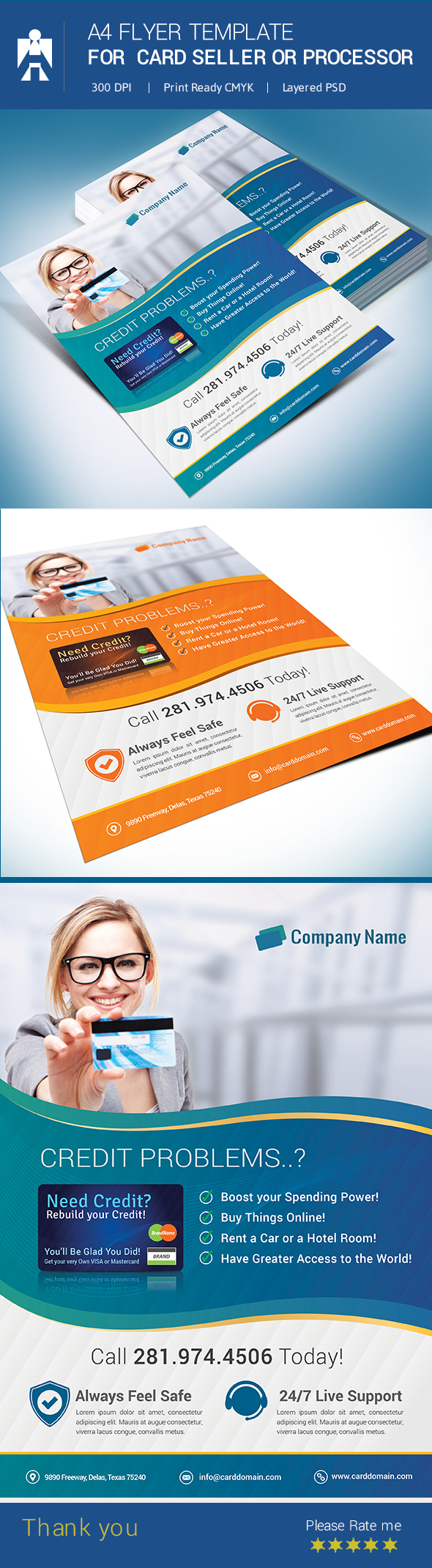 Flyer Template For Debit Card Or Credit Card Seller On Behance