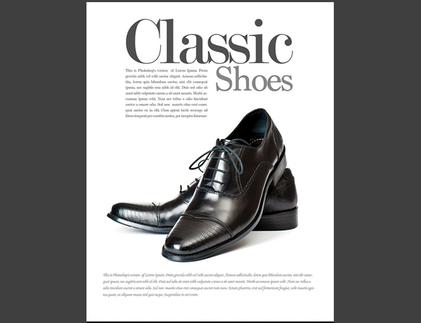ad magazine psd shoes template