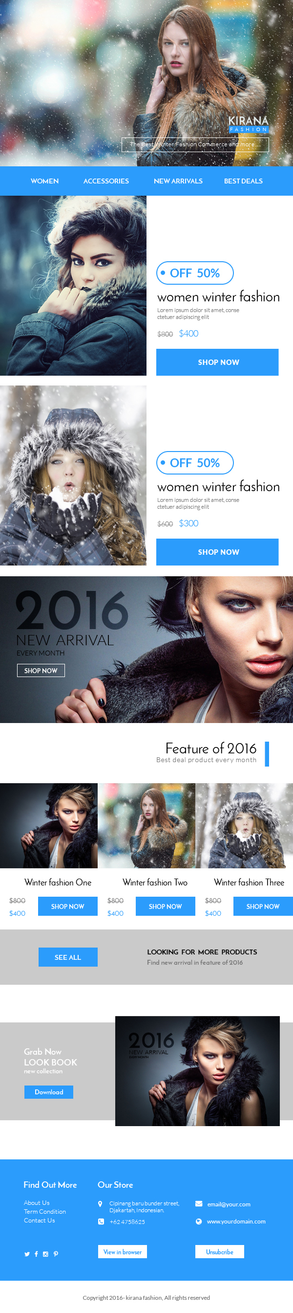 fashion  ecommerce email template enewsletter