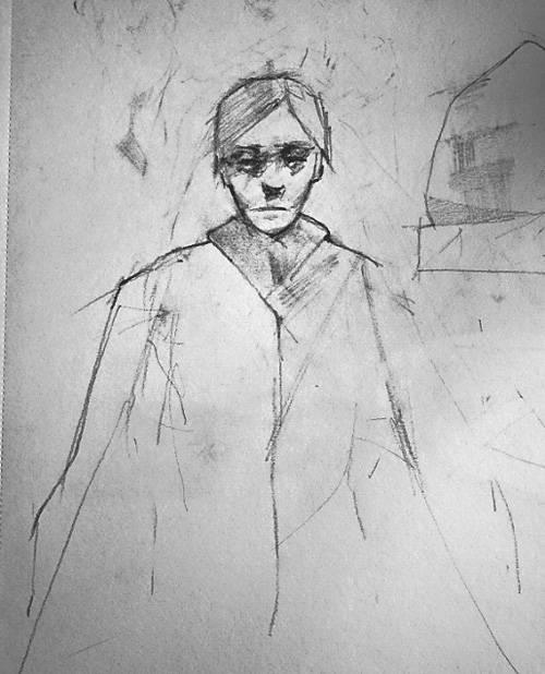 pencil charcoal face portrait sketch sketchbook paper Traditional media