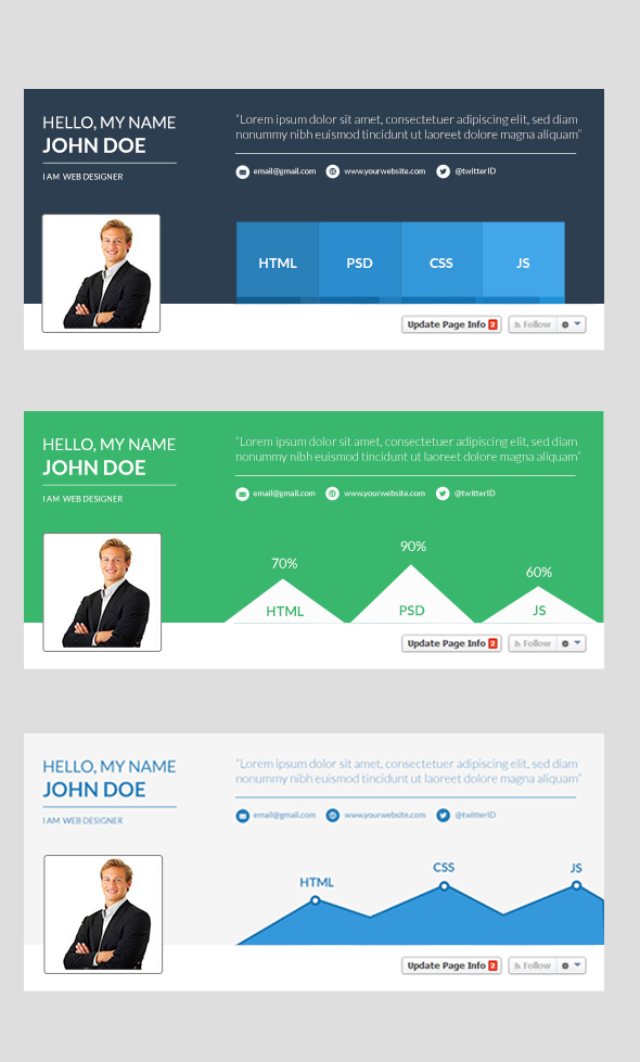 timeline cover facebook timeline creative clean personal business corporate flat UI